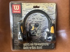 Wilson Sports AM/FM HEADPHONE Radio With Boost Sports Engineered WJR4Y