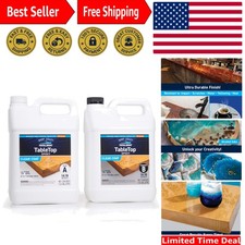 Table Top Epoxy Resin Kit - 2 Gallon Crystal Clear Epoxy with High Gloss  UV...