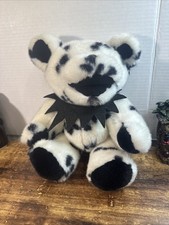 Black White Spotted Grateful Dead 12" jointed Dancing Bear Vintage 90's