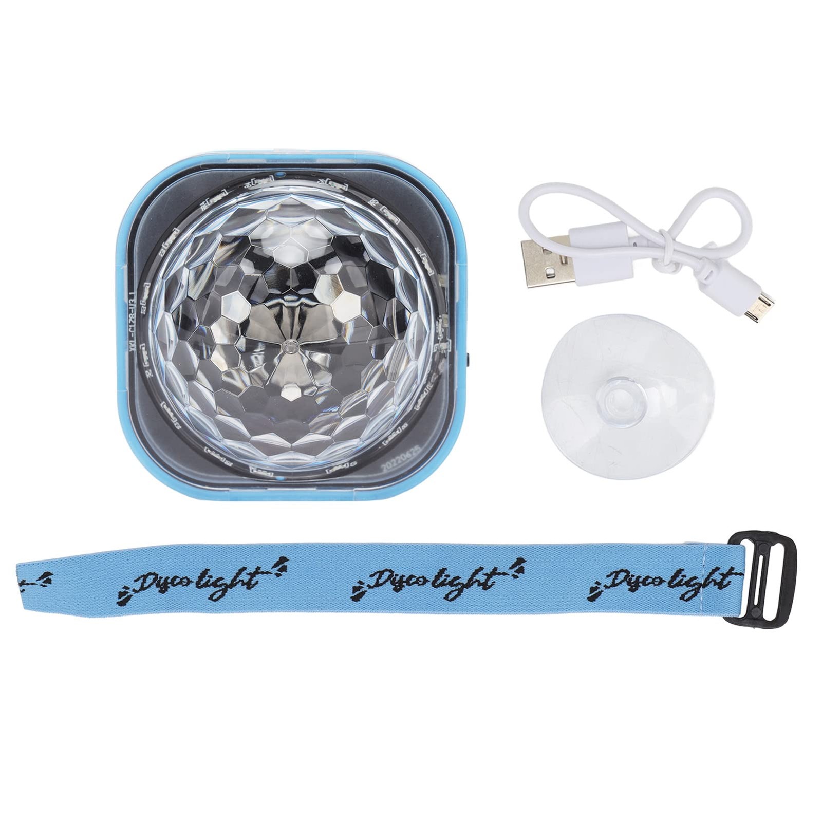 Bracelet disco rotatif portable avec éclairage LED multicolore pour fête