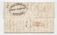 1839 Baltimore to Holland stampless NYC Wm. W. De Forest & Co fowarder [h.7118]