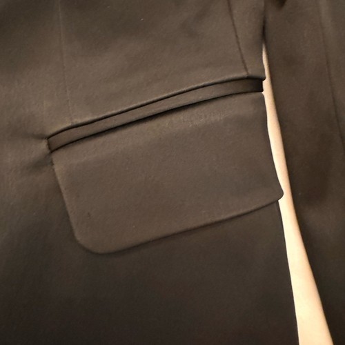 Tahari Damen Schwarz Satin Blazer Gr. 2 Maßgeschneidert Ein Knopf Jacke Karriere Arbeit - Bild 4 von 6