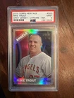 2015 Topps Heritage - Mike Trout #THC-500 Chrome Refractor PSA 9