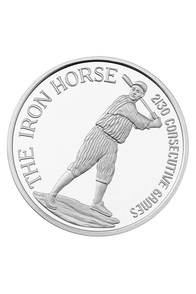 Moneda de plata Lou Gehrig edición limitada .999 de una onza troy edición limitada Foto 3 de 4