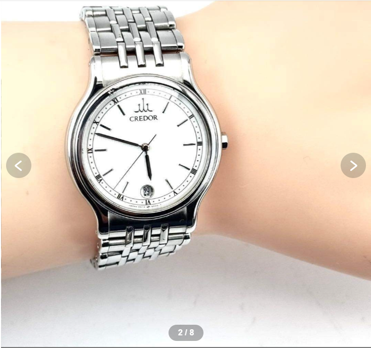 SEIKO Credor 9572-6000 White Dial Quartz Men Watch From JAPAN Used