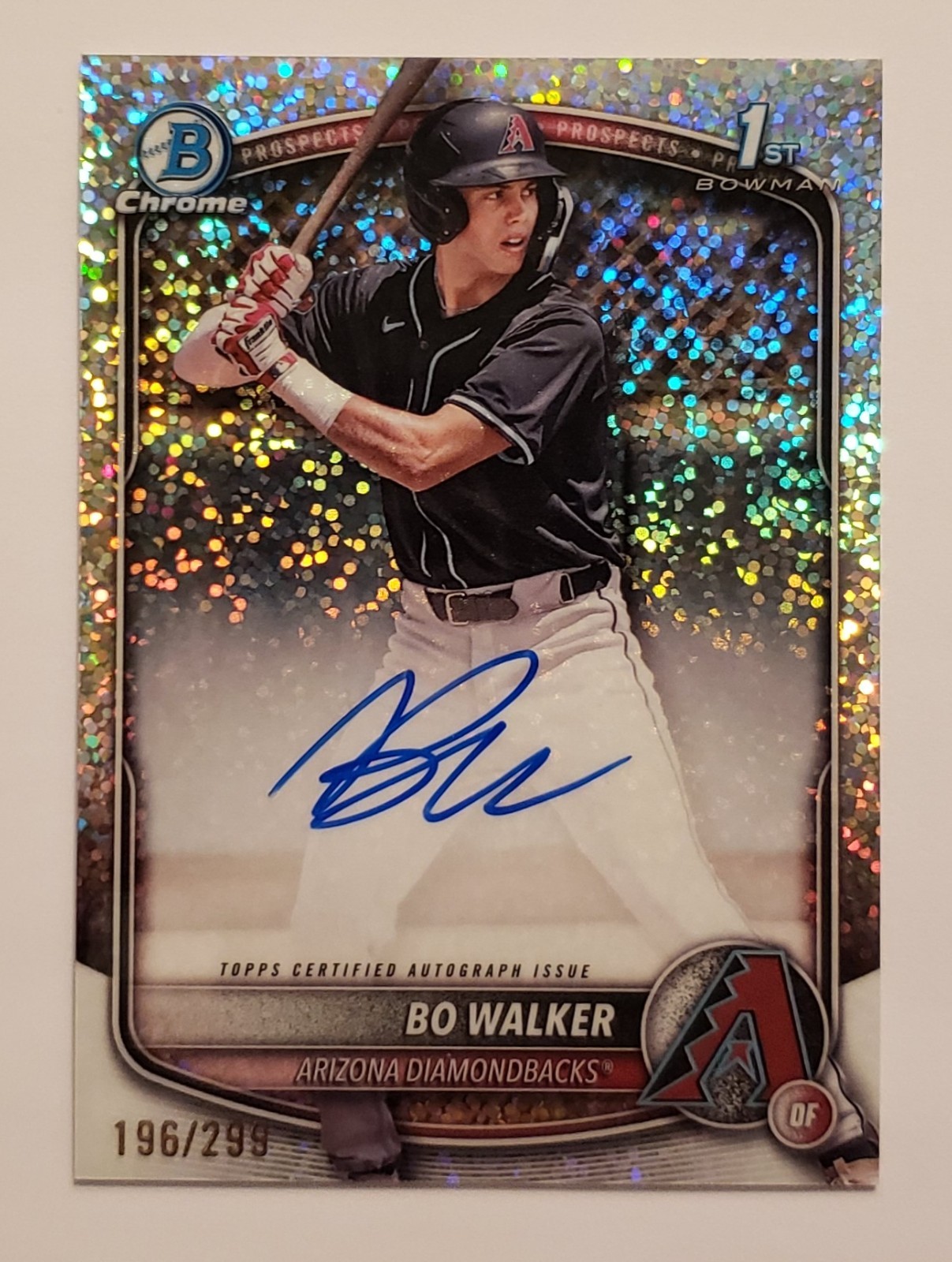 2025 Bowman Bo Walker Chrome Auto Autograph Speckle Refractor /299 CPA-BWA