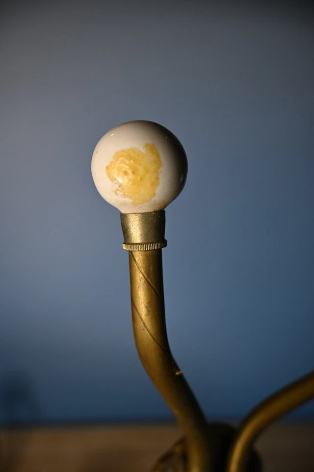 Juego de 2 pares de perillas de porcelana para colgar en pared de metal vintage Foto 4 de 4