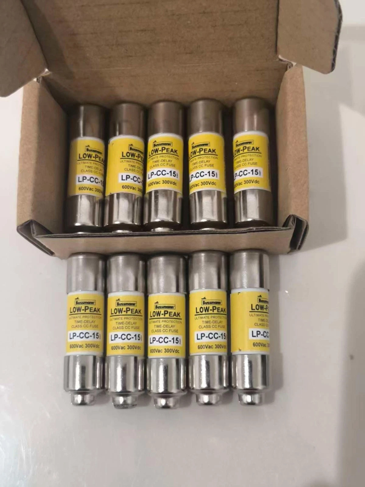 10PCS OEM Class CC Fuse LP-CC-15 LPCC15, Time delay fuse 600V 15A US stock