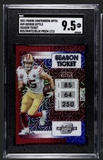 Panini 2021 Contenders Optic George Kittle Season Ticket #49 RWB Mojo 1/13 SGC