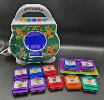 My Tot Clock Toddler Sleep Alarm Timeout Clock AC Adapter 10 Cartridges TMNT