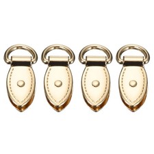 Bag Side Clip Buckle 4Pcs Metal with D Ring Light Golden 30mm 