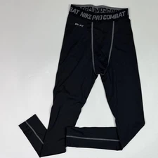 Nike Pro Combat Dri Fit Black Compression Pants Size Men's Small 259864-010