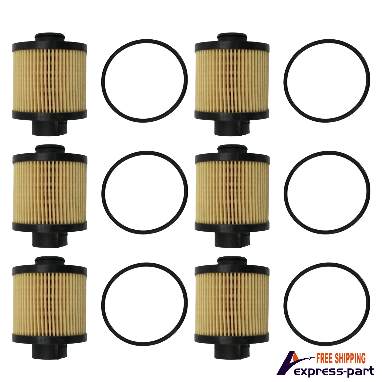 6Sets For Lamborghini Gallardo Spyder Coupe Superleggera SE Base Nera Oil Filter