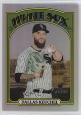 2021 Topps Heritage Chrome Refractor 374/572 Dallas Keuchel #80 8k4