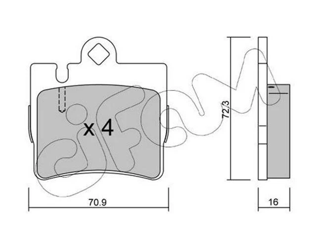 CIFAM Plaquettes de frein Arrière Plaquettes de freins 822-597-0 - Photo 3/4