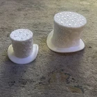 2-  Vintage Fenton White Milk Glass Top Hat in the "Daisy and Button" Pattern