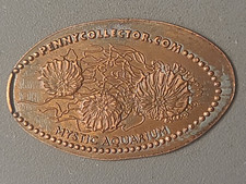 Vintage Mystic Aquarium Sea Anemones Elongated Smashed Pressed Penny