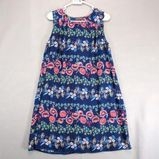 Luxology Blue Floral Sleeveless Shift Dress Sz 10 Flowy Resort Beach Cottagecore