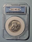 1948 Franklin Half Dollar! AU+!