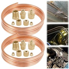 2pack 72 Mechanical Oil Pressure Gauge Copper Line Tubing Kit With Fittings New