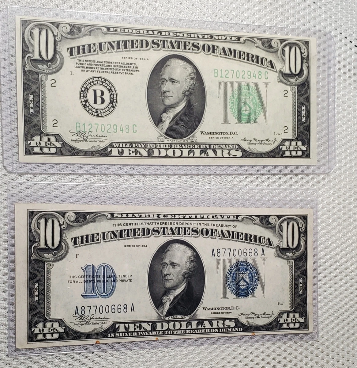アメリカ1934年10ドル アメリカ 1934年 10ドル紙幣 189 スターノート宝品