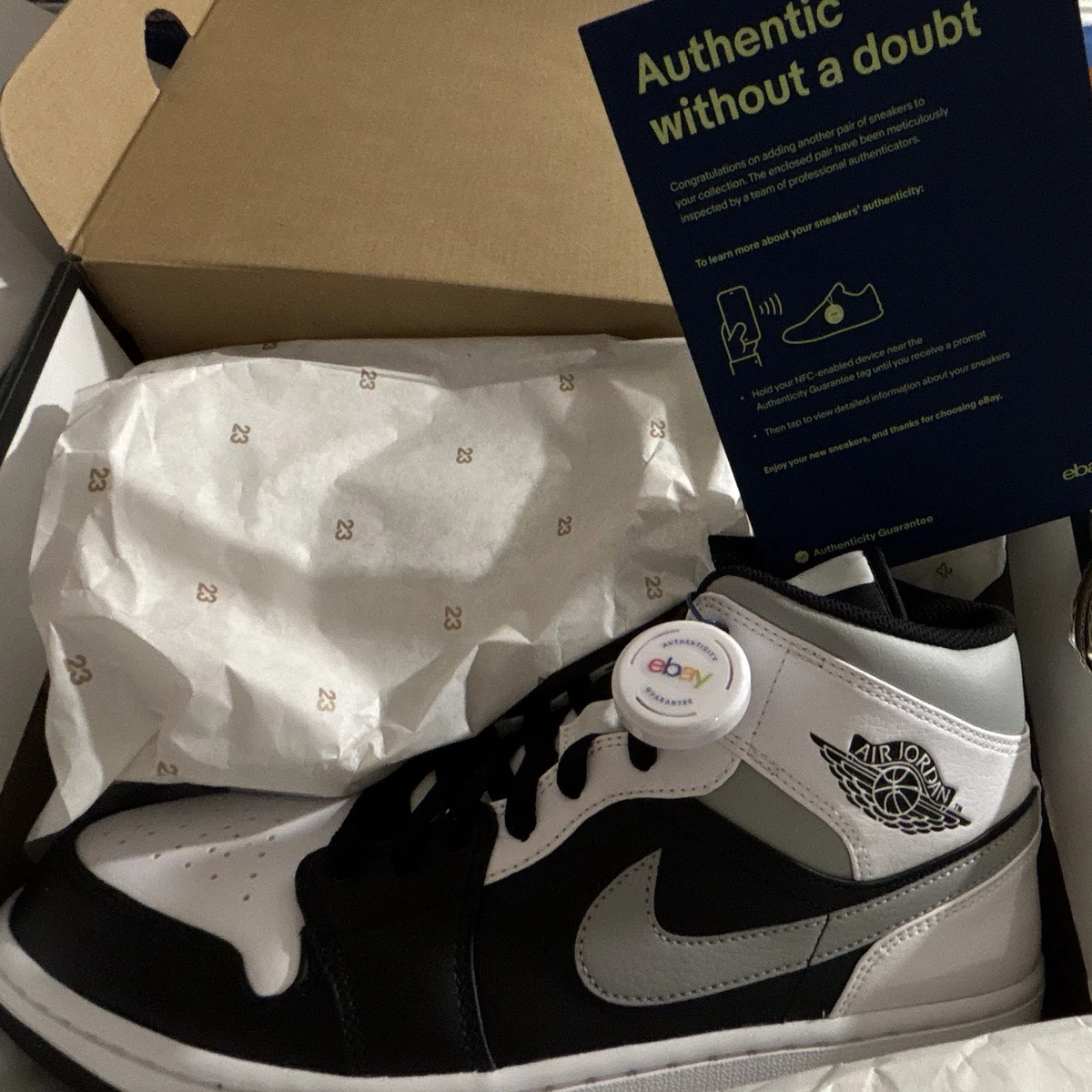 Jordan 1 Mid Black Grey for Sale - Authenticity Guaranteed - eBay