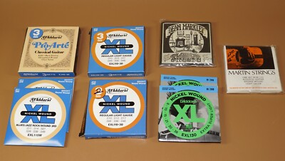 D'Addario Nickel Wound Guitar Assorted Lot EXL110-3D, EJ46-3D, EXL130, EXL115W