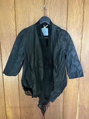 New Dune Lam Leather Jacket With Silk Lining Made In Italy IT44