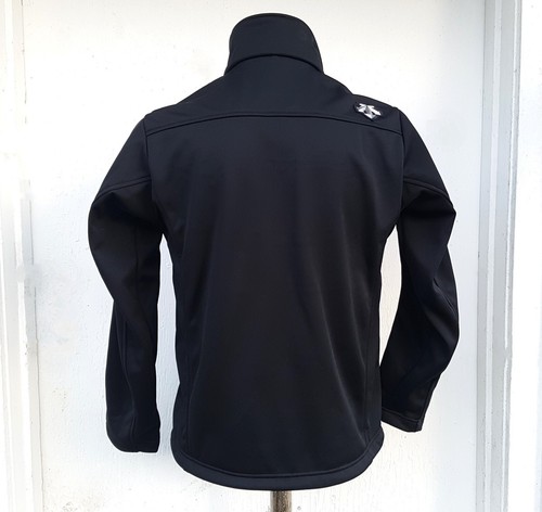 DESCENTE Black Soft Shell Zip Jacket Spring Ski Thermal Fleece Lined Deadstock - Picture 9 of 17