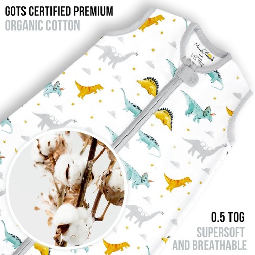3er Pack leichter Baby Schlafsack 0,5 Tog - glattes Windelwechseldesign - Bild 4 von 11