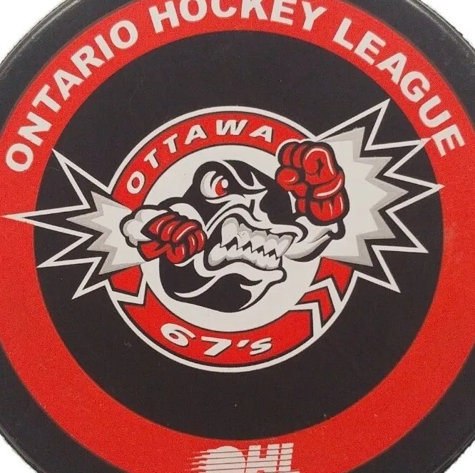 OTTAWA 67'S OFFICIAL SPONSORED CLIMEC HOCKEY PUCK VICEROY MFG. MADE IN 🇨🇦