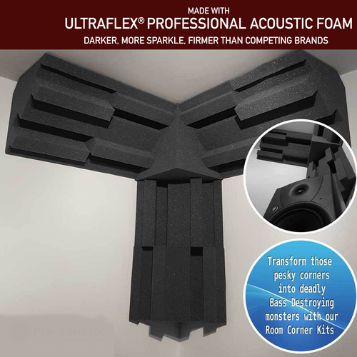 Procoustix Acoustic foam Corner Treatment Kit 6x Bass Traps 1x Corner