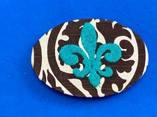 Stand Out Color  Fleur De Lis Saints Symbol Logo - Cloth Large Belt Buckle