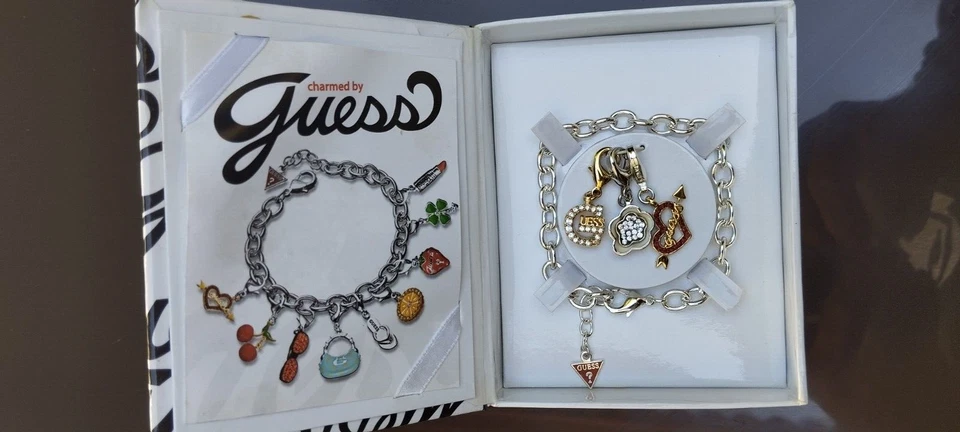GUESS ubs90901 Armband Silber Konten Armband Mit Drei Charm Mejorofertarelojes - Bild 4 von 4