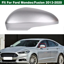 Silver Left Rearview Mirror Cover Housing Shell For Ford Mondeo Fusion 2013-2020