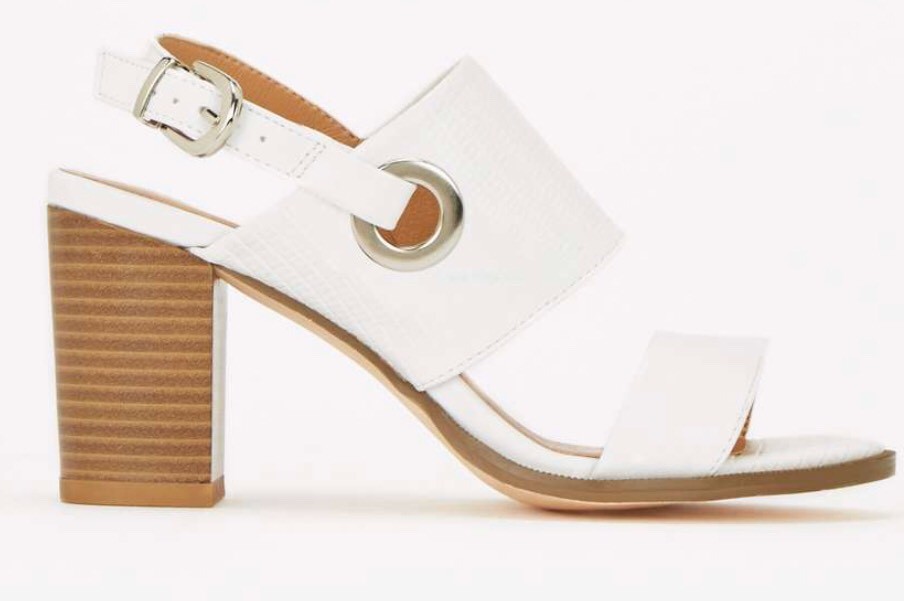 APL U 97* Wallis Simone sandali donna bianchi dettagli occhielli fibbia Eu 36