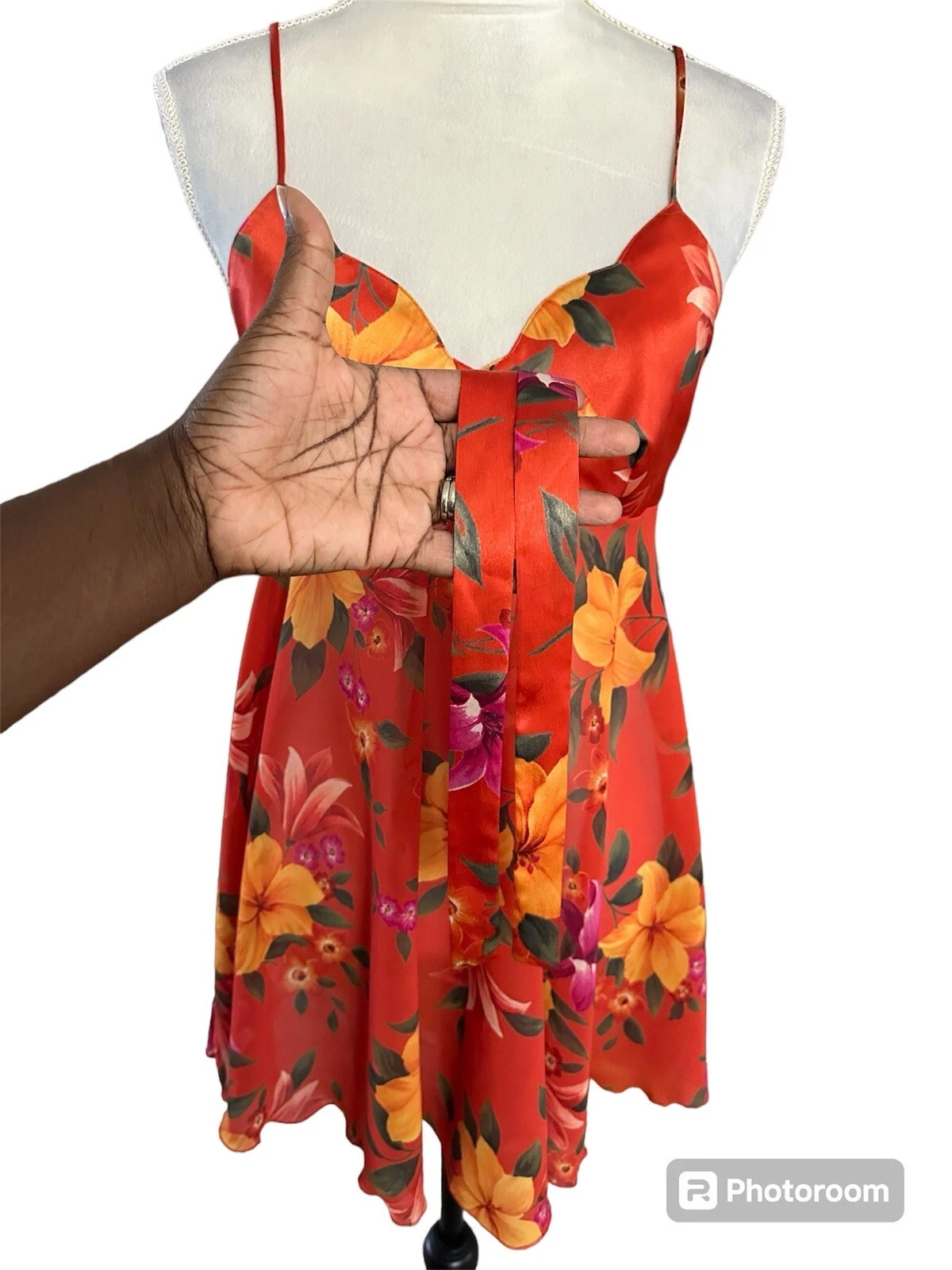 UNDERCOVER Abito Victorias Secret donna slip babydoll trasparente floreale boudoir sexy Y2K