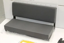 Denim twill grey vinyl rear load 2 man bench seat Fit Land Rover Defender 90 110