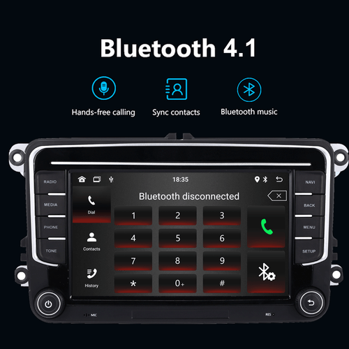 7" Autoradio CarPlay für Golf 5 6 Touran Caddy Polo GPS SAT NAV +BT WIFI 2+32G - Bild 5 von 16