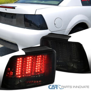 For 99-04 Ford Mustang Smoke Sequential LED Style Tail Lights Rear Brake Lamps