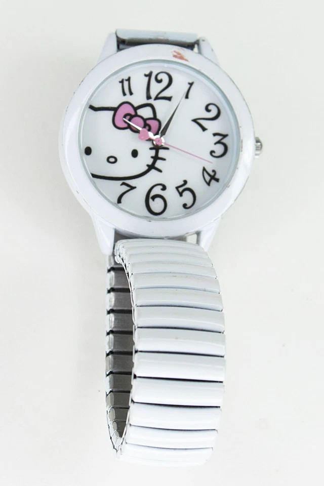 Часы SANRIO Hello Kitty белый эластичный ремешок работают последние свежий аккумулятор 11 - Изображение 2 из 4