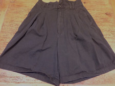 Vintage 1980s NODSTROM Brass PLUM Shorts BLACK Size 11 Cotton 3 POCKETS Pleats