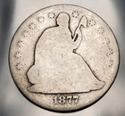 1877 P Seated Liberty Silver Half Dollar Us Coin Ag
