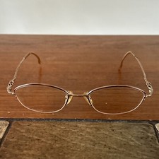 CHRISTIAN DIOR Gold 135 Ladies Half rim Eyeglasses Frames 51-19