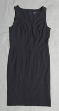 Ann Taylor Dress Black Midi Dress No Sleeve V-neck Cocktail Dinner Black Size 8