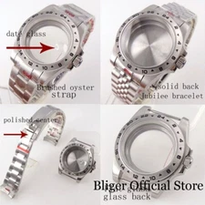 39mm Fit NH35A NH36 PT5000 NH34 GMT Diving Watch Case Sapphire Glass 24Hours