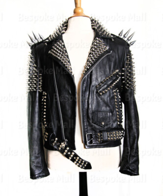 black spiked leather jacket