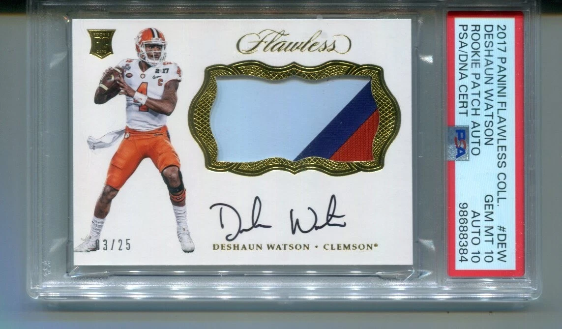Deshaun Watson Panini Flawless Collegiate Rookie Patch Autograph #DEW Base