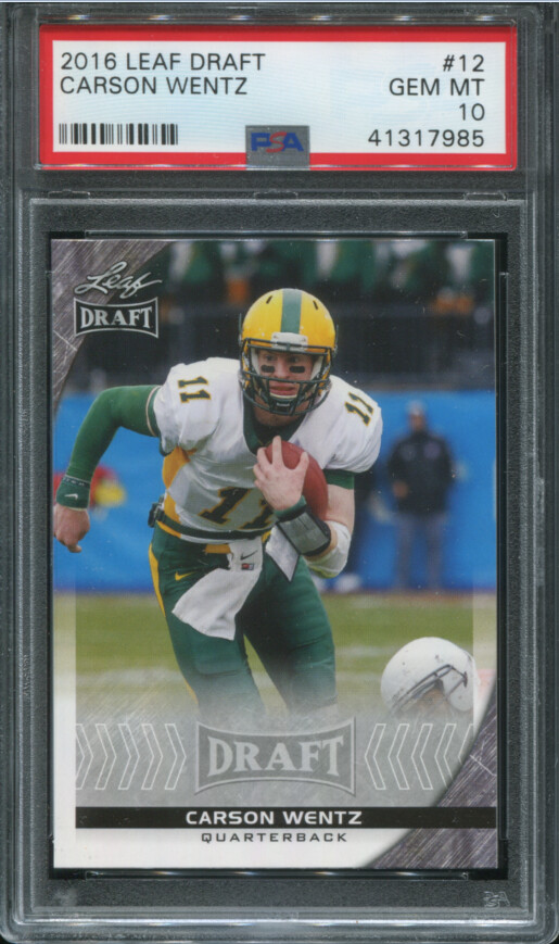 Carson Wentz Leaf Draft #12 Base