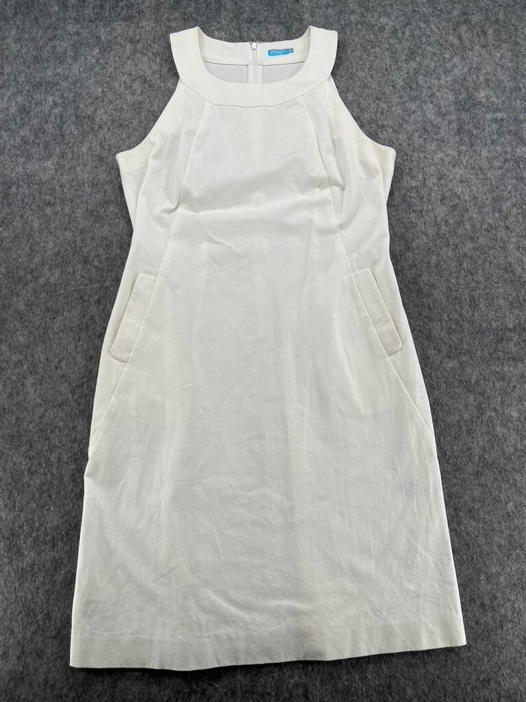 J McLaughlin Womens White Solid Sheath Dress Size… - image 1